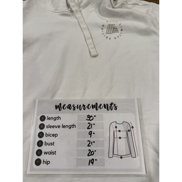 Aldimania White Limited Edition Hoodie Size Medium 40/42 Aldi Pockets Hi Low Hem - Picture 5 of 11